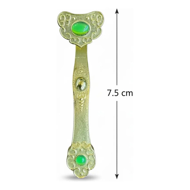 Ru Yi Amuleto De Metal Para La Riqueza 7.5 Cm Dorado