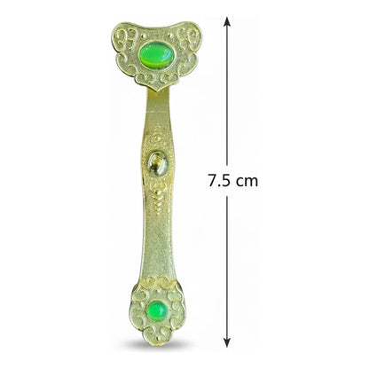 Ru Yi Amuleto De Metal Para La Riqueza 7.5 Cm Dorado