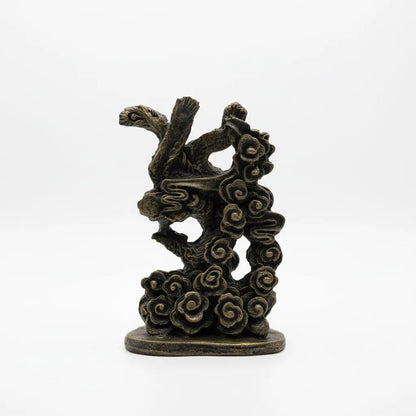 Ave Fenix Estatua De Resina De 13 Cm De Altura Dorado Oscuro by HEREJE