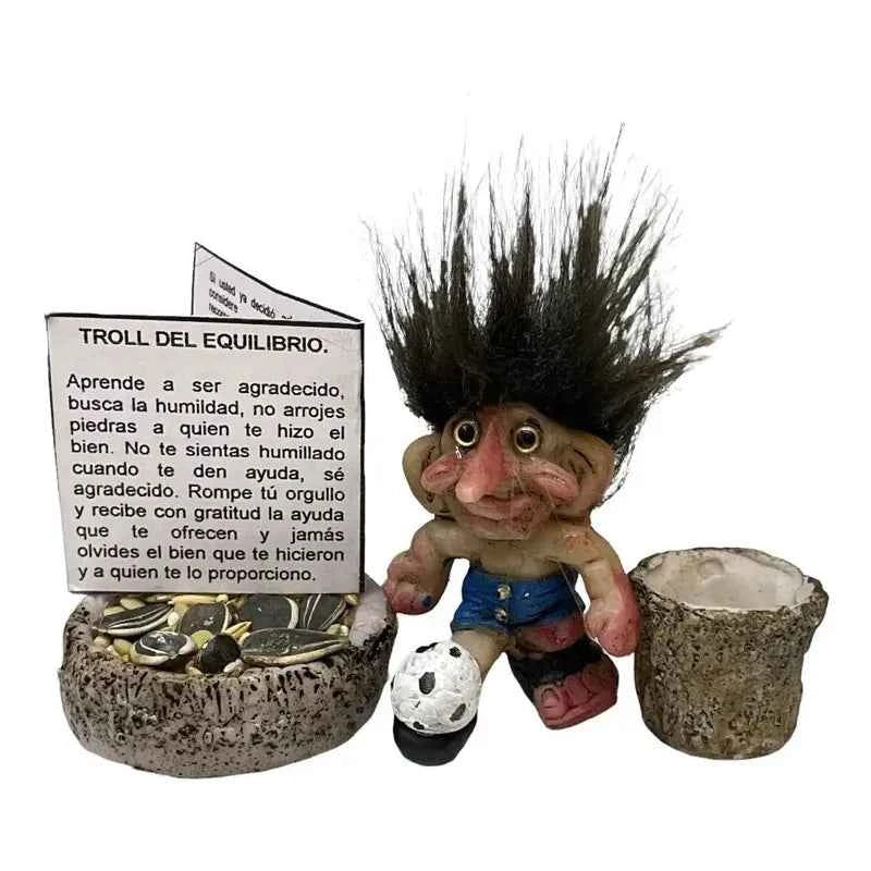 Troll Mini + Comedero + Semillas + Tarjeta Varios Modelos Equilibrio 6cm