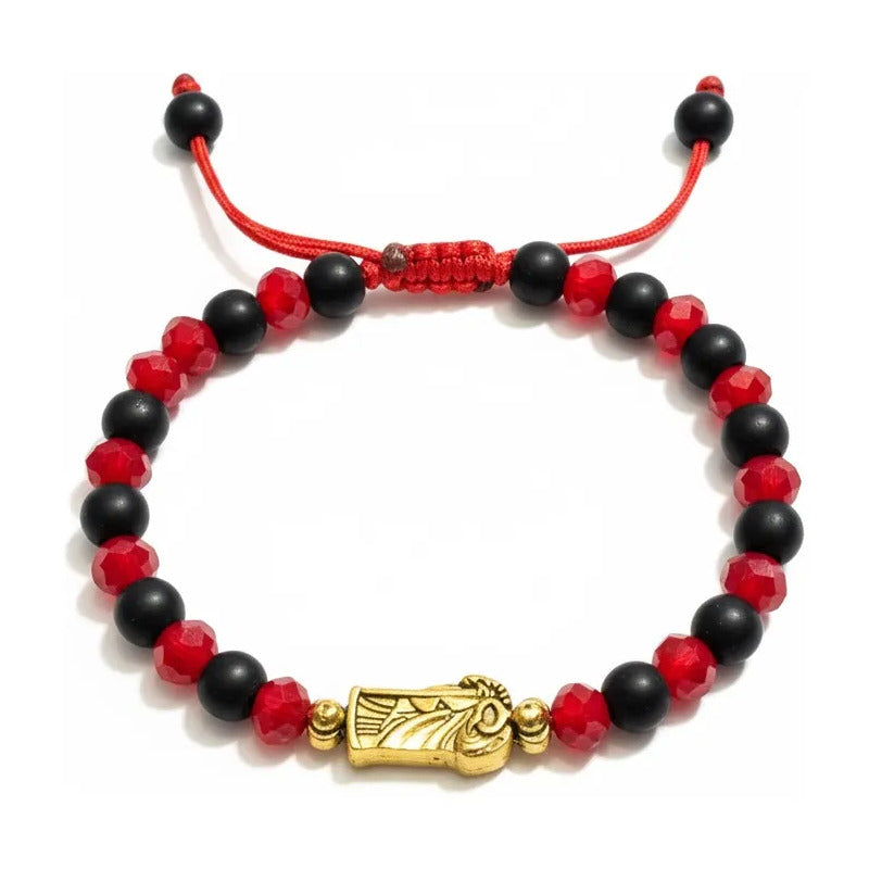 Pulsera Virgen De Guadalupe O San Judas Hilo Rojo Ajustable San Judas 7 Cm