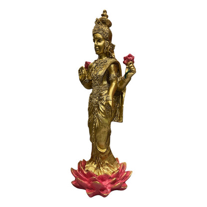 Lakshmi Diosa Fortuna Resina Artesanal Ritualizado.