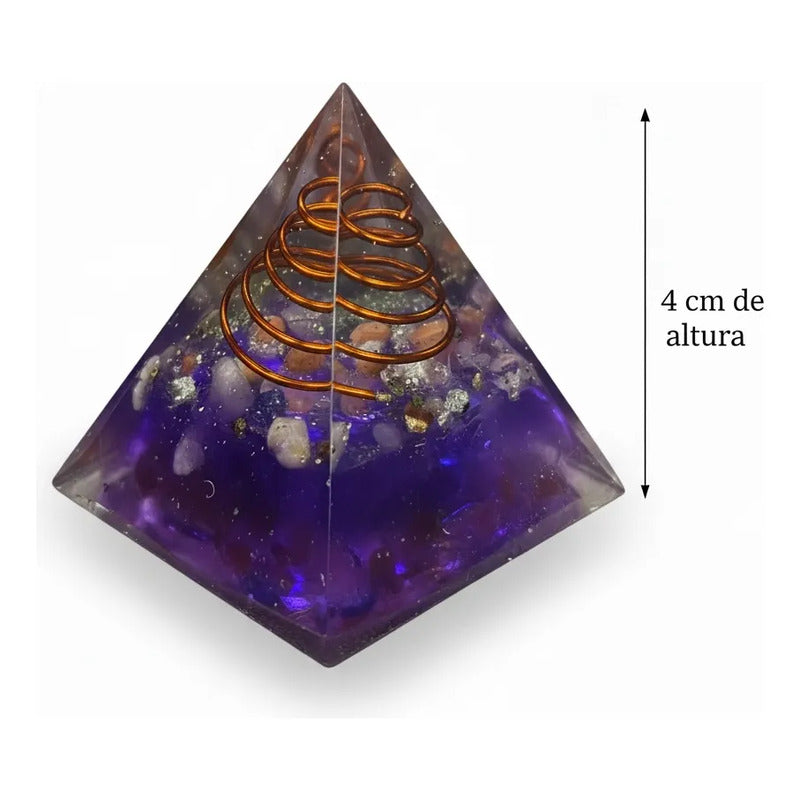 Piramide Orgonita 4 Cm De Altura Purpura by HEREJE