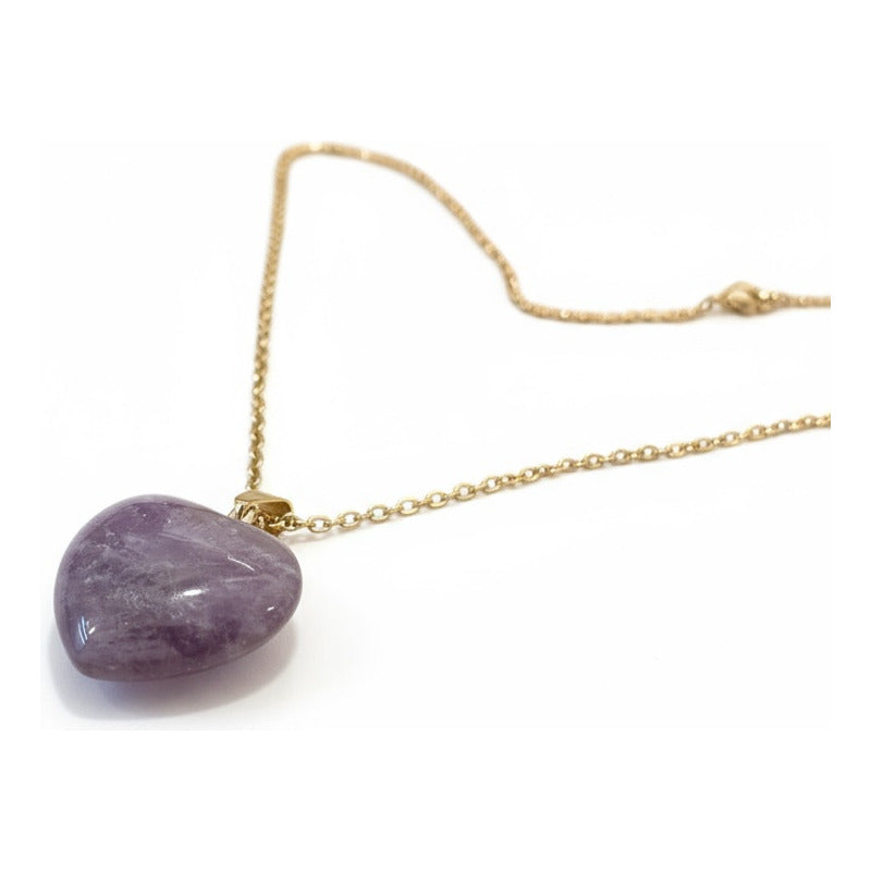 Dije Cuarzo Amatista Con Cadena 20mm