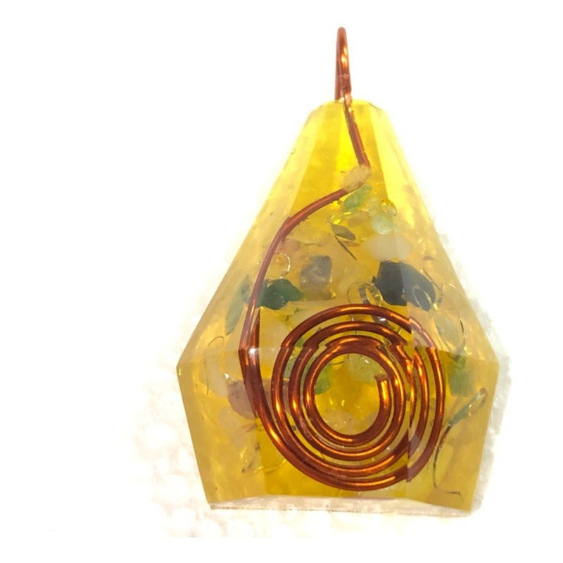 Orgonite Pendant Prism Charm Cleanses Energy Amulet