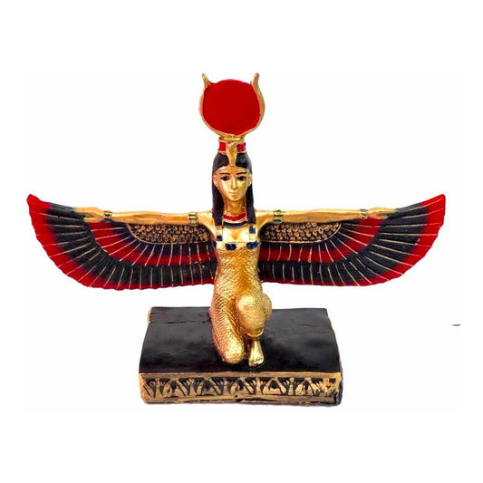 Isis Egyptian Goddess Ast In National Resin 17 Cm