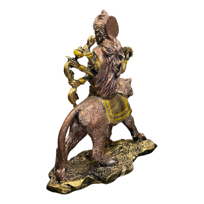 Durga Diosa Indu Figura De Resina 15.5 Cm