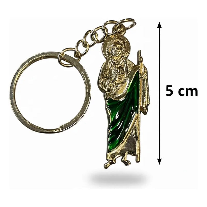 Llavero De San Judas 5 Cm Dorado