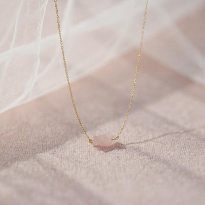 Collar Aquíje Pedra Cuarzo Dorado 45 Cm