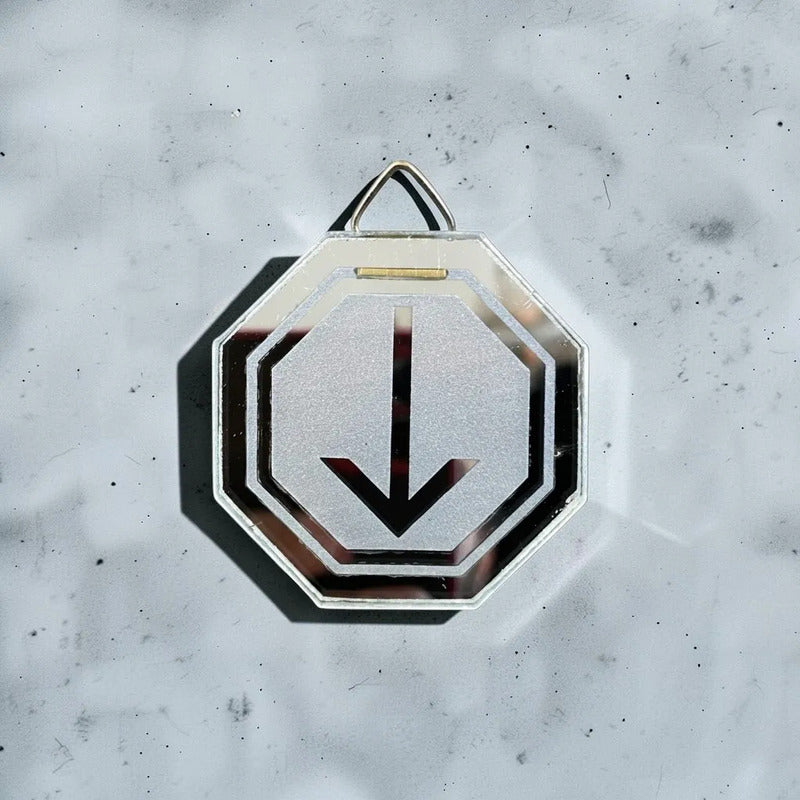 Espejo Octagonal, Grabado Con Símbolos Esotéricos De 5 Cm Promocion Profecional by HEREJE