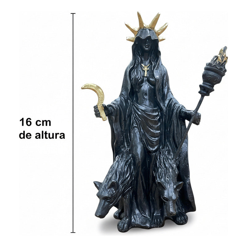 Hecate Estatua De Resina De 16cm De Altura Con Lobos by HEREJE