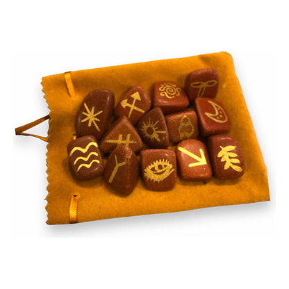 Witch Runes Gypsy Quartz Stones 13 Pieces.