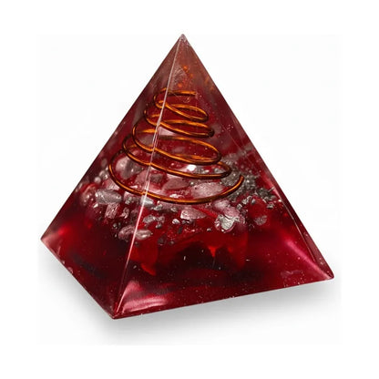 Piramide Orgonita 5 Cm De Altura Rojo by HEREJE