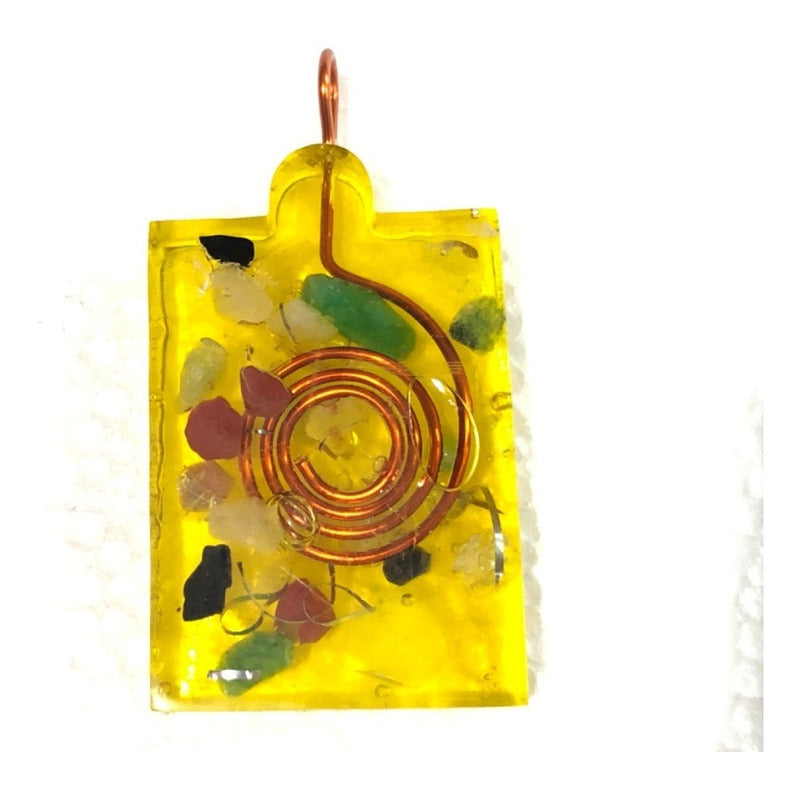 Orgonite Pendant Amulet Cleans Energy Rectangle