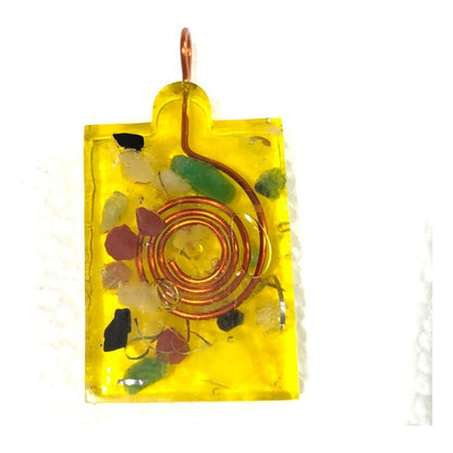 Orgonite Pendant Amulet Cleans Energy Rectangle