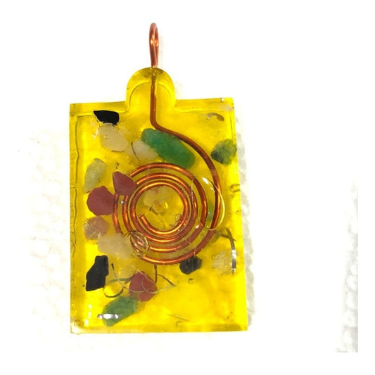 Orgonite Pendant Amulet Cleans Energy Rectangle