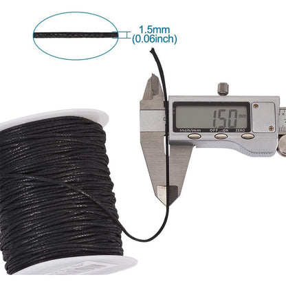 Cordón De Algodón Encerado De 100 Yardas, 1,5 Mm, Para Joyas