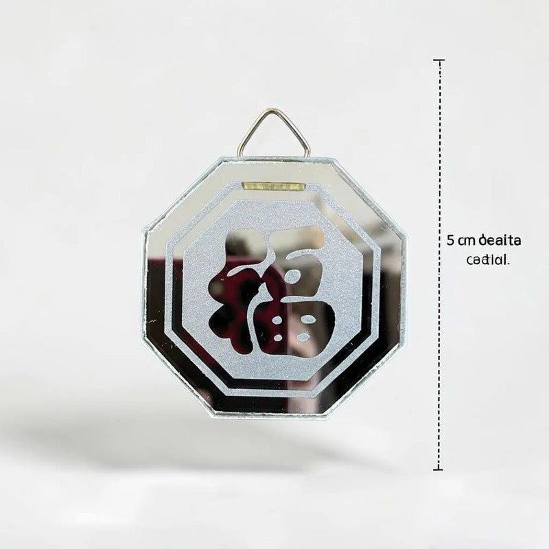 Espejo Octagonal, Grabado Con Símbolos Esotéricos De 5 Cm El Fu by HEREJE