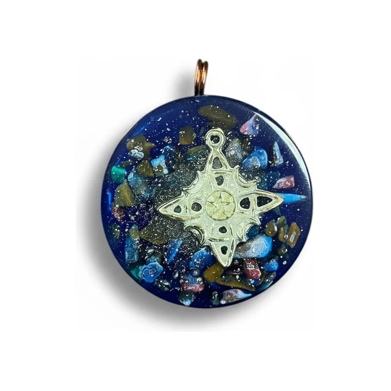 Orgonita Con Nudo De Brujas De 3.5 Cm De Diametro Azul by HEREJE