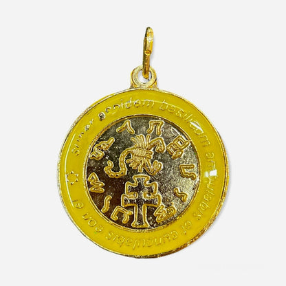 Exterminator Talisman Amulet Encapsulated and Gold Plated 4cm