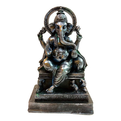 Ganesh Prosperity Blue/Black 16 Cm