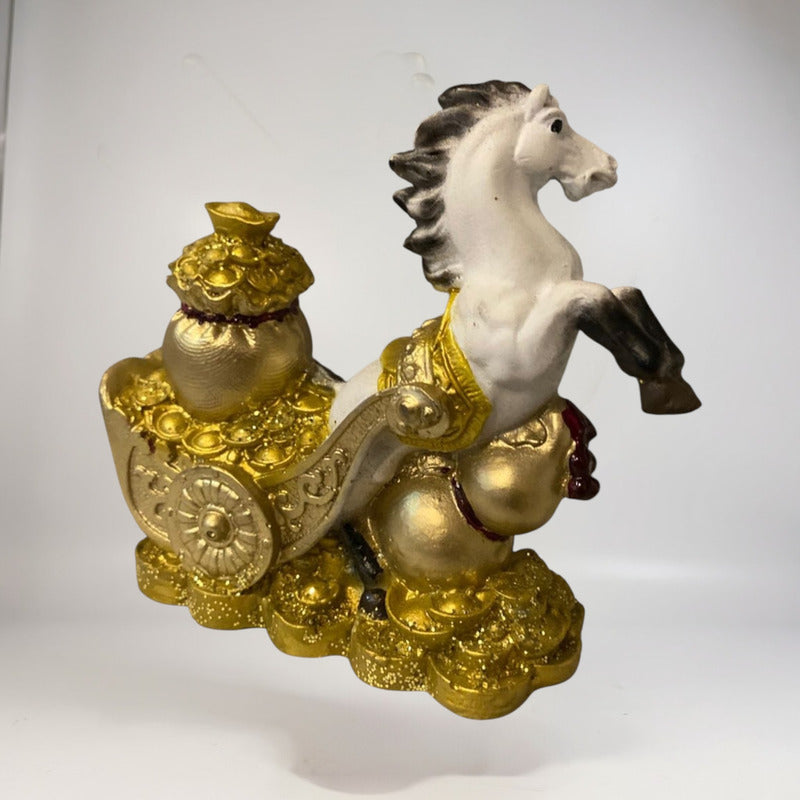 Caballo Año Chino 11x10x4cm Escultura De Resina