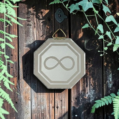 Espejo Octagonal, Grabado Con Símbolos Esotéricos De 5 Cm Infinito by HEREJE