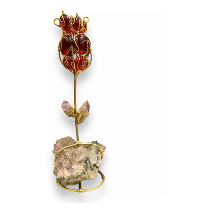 Red Quartz Flower
