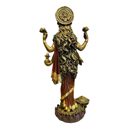 Lakshmi Diosa Fortuna Resina Artesanal Ritualizado.