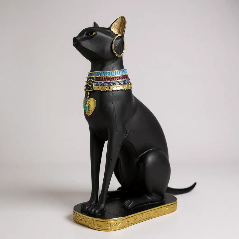 Bastet Egipcio Escultura De Resina 34x17x11 Cm