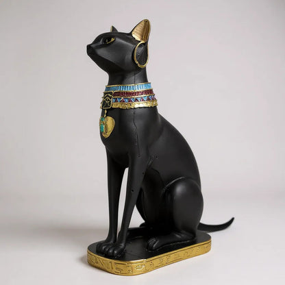 Bastet Egipcio Escultura De Resina 34x17x11 Cm