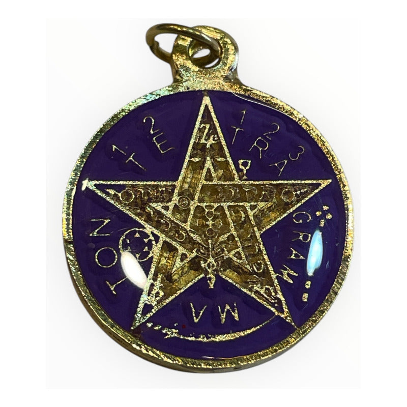 Hereje 7 Potencias Dije Encapsulado Y Tetra Al Reverso 25mm