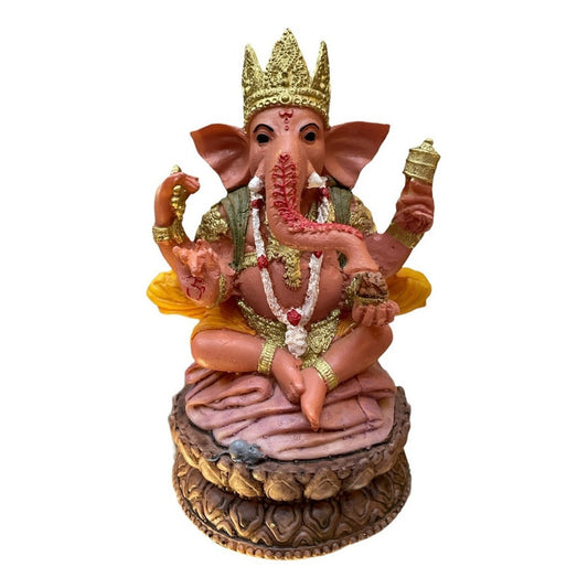 Ganesh Crown Flower Ready Resin National 16 Cm