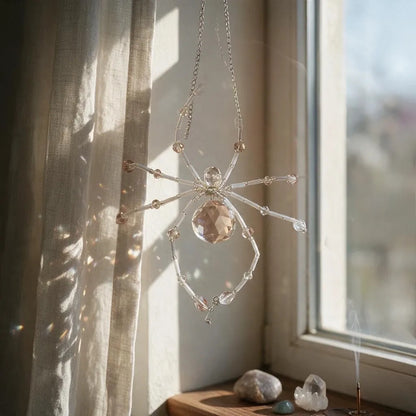 Suncatcher De Cristal En Forma De Araña 12cm Blanco by HEREJE