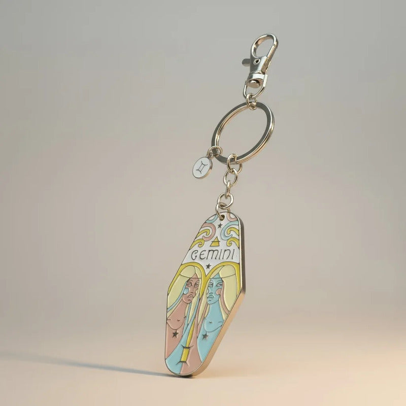 Llavero Zodiacal Hereje Diseño Astrológico Original Geminis