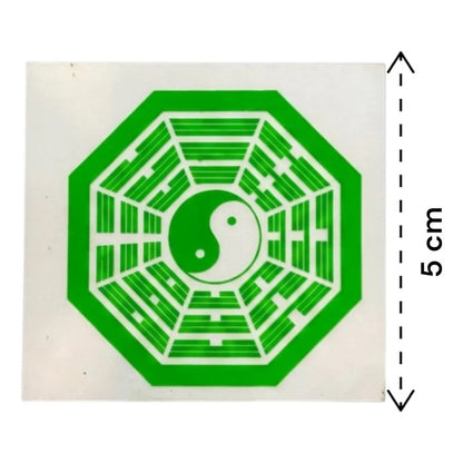 Bagua Vinilo Sticker 5 Cm X 5 Cm Verde by HEREJE
