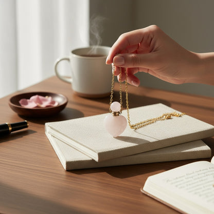 Cuarzo Amatista Rosa Blanco Varios Modelos Perfumero 4 Cm