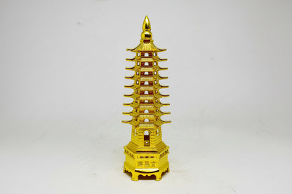 Pagoda 9 Niveles, Elementos En Metal Feng Shui 13 Cm De Alto by HEREJE