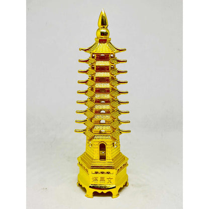 9-Tier Pagoda, Metal Feng Shui Elements, 13 cm High