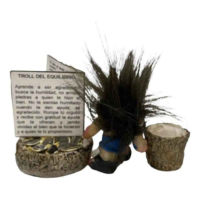 Troll Mini + Comedero + Semillas + Tarjeta Varios Modelos Equilibrio 6cm