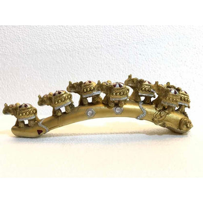 7 Elephant Horn Protection and Abundance Resin 8cm