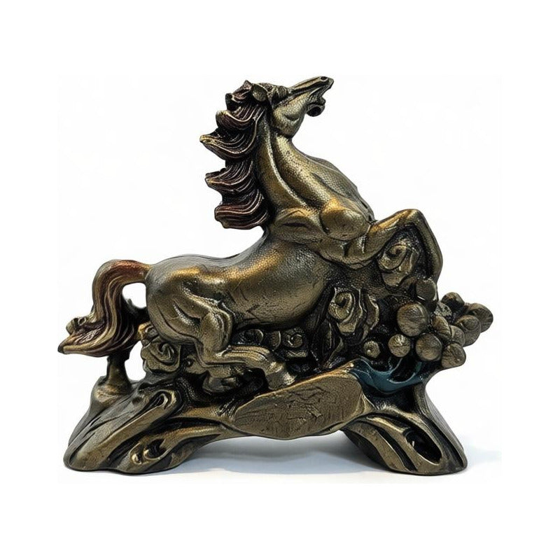 Caballo Del Año Chino Figura De Resina 6.5x8x2.5cm