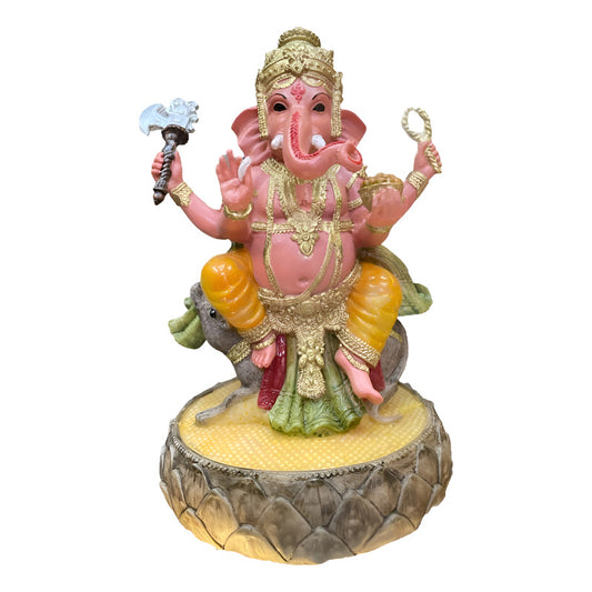 Ganesh Mouse Resin Statue 20 Cm Height.