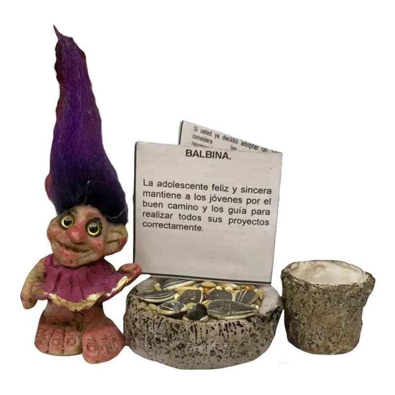 Troll Mini + Comedero + Semillas + Tarjeta Varios Modelos Balvina 5.5