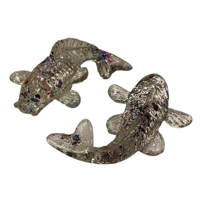 Carp, Ajowana, Fish of Abundance Crystal Resin Sculpture