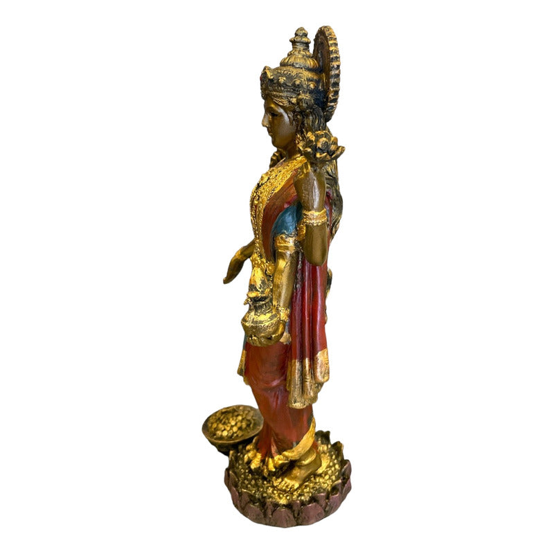 Lakshmi Goddess of Fortune Handmade Resin Ritualized.