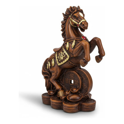 Caballo Año Chino Estatua De Resina 18x13x8.5 Cm