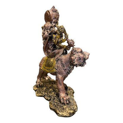 Durga Diosa Indu Figura De Resina 15.5 Cm