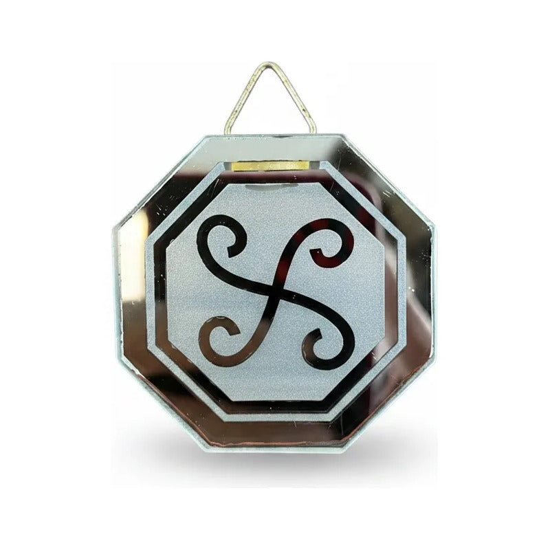 Espejo Octagonal, Grabado Con Símbolos Esotéricos De 5 Cm Mundifar by HEREJE