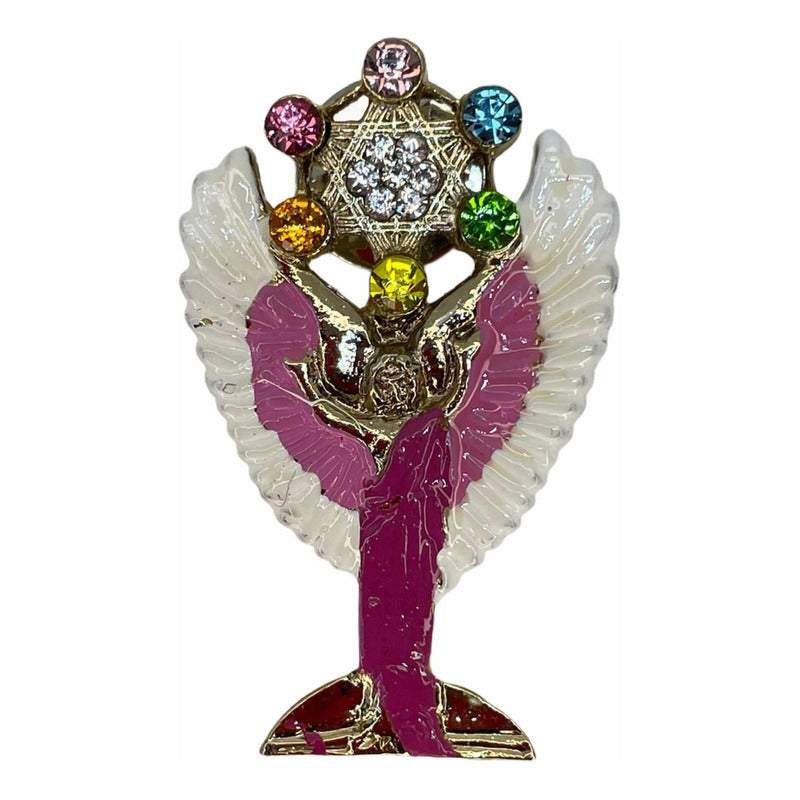 Metatron Cube Brooch Gold Plated Covered with Lacquer.